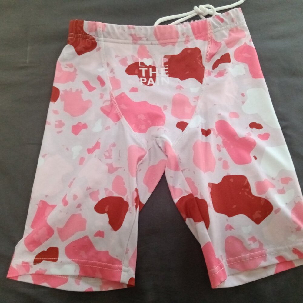 NWOT SWIM JAMMER / COMPRESSION SHORT, PINK CAMO, Size "S"